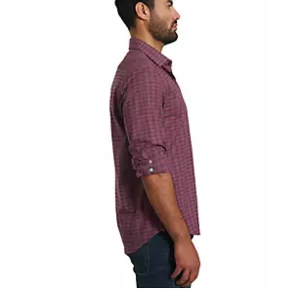 Jared Lang Men's Red Checkered Shirt Size Large Button Down Casual - Picture 9 of 9